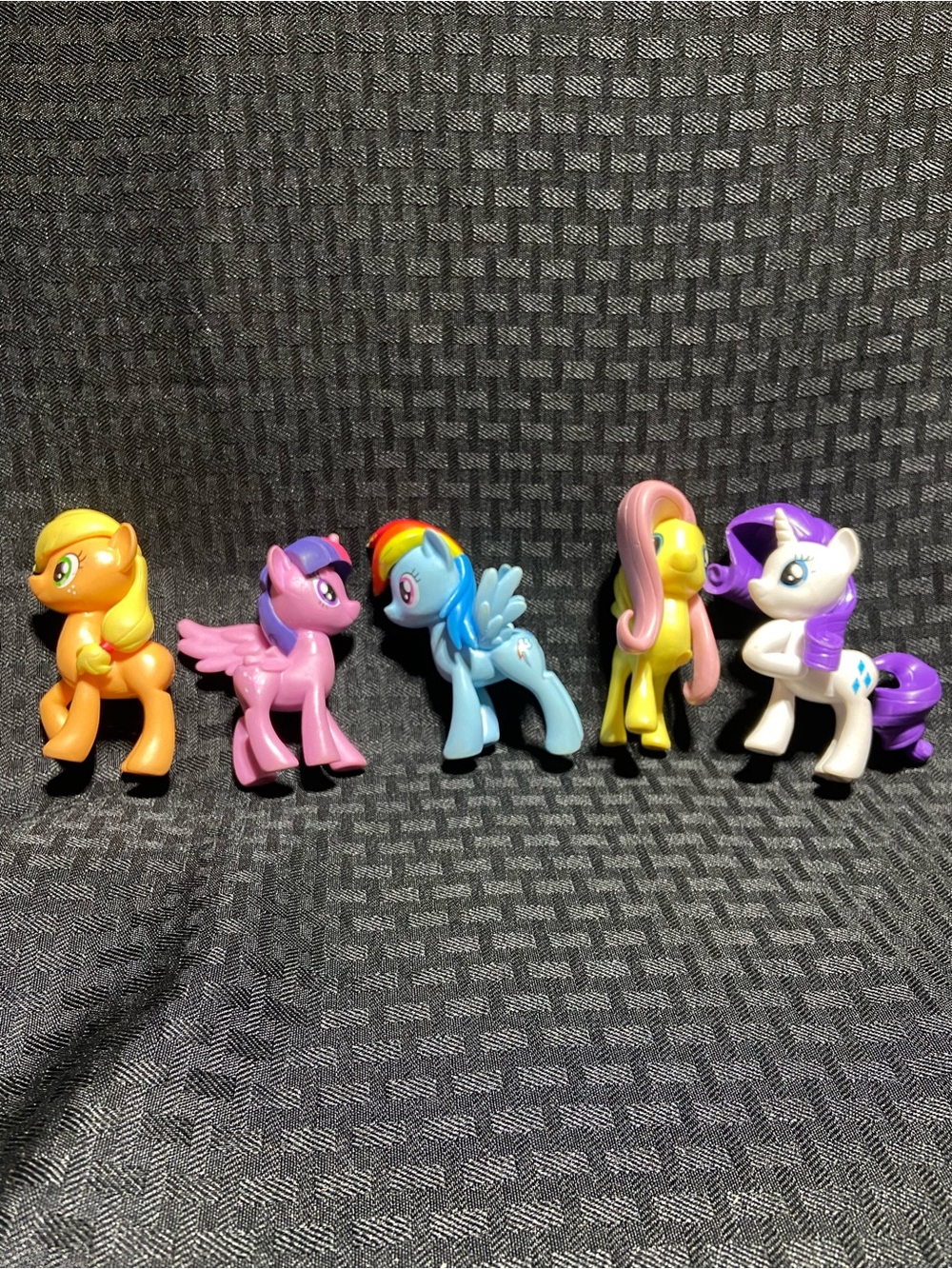 My Little Pony Mini Figures - Orange, Pink, Blue, Yellow, White Lot of 5